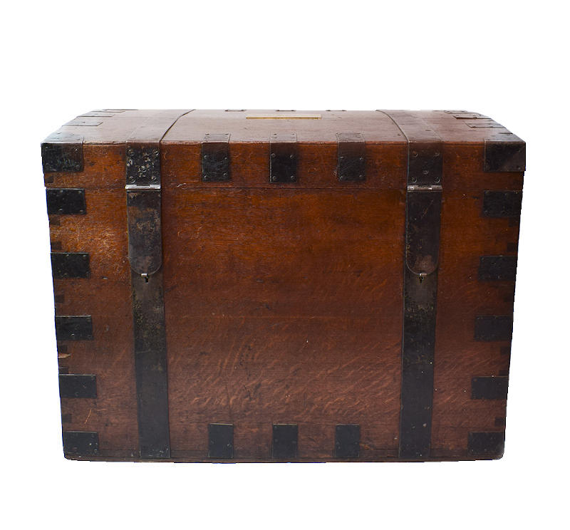 Antique Oak Travelling Trunk Antique Furniture Glasgow