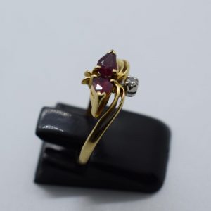 Ruby Diamond Butterfly Ring