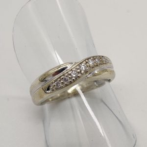 Diamond Crossover Ring