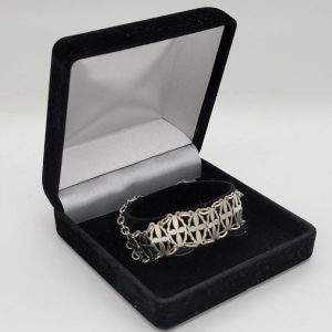 Vintage Silver Cross Link Bracelet