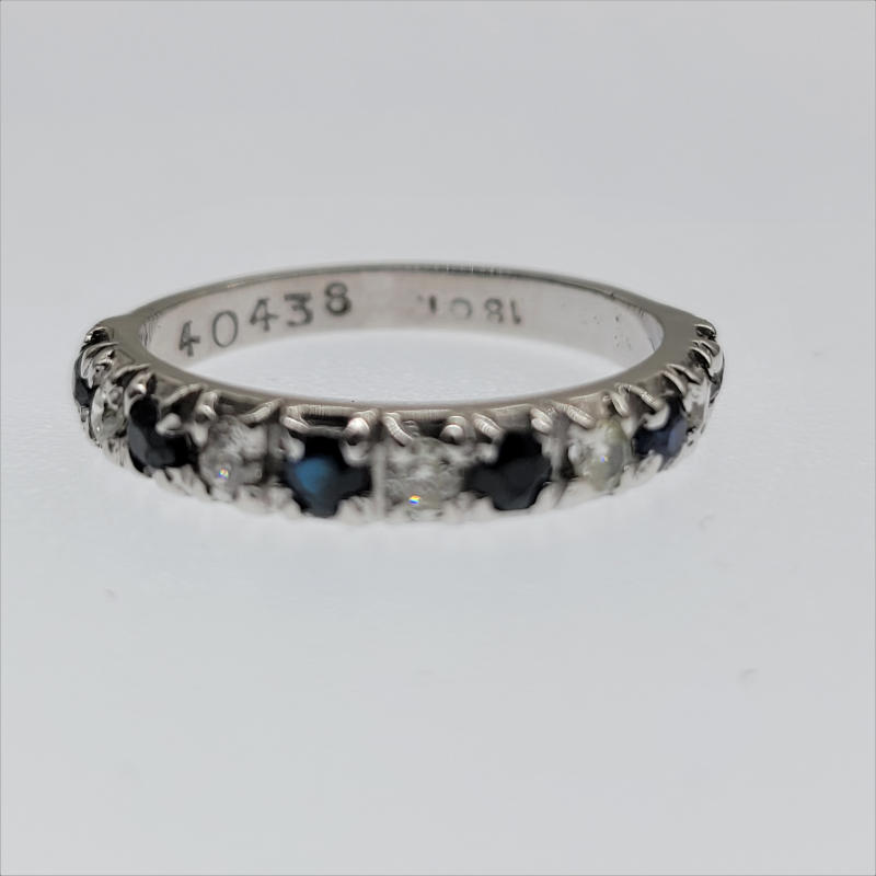 Sapphire And Diamond Half Eternity Ring