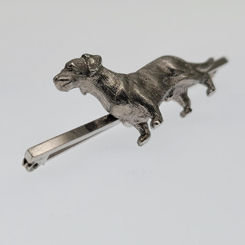 a heavy 925 silver elegant tie pin or brooch for a dog or Dachshund lover